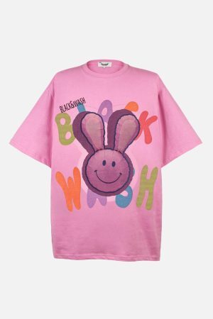 Concert Outfit Playful Bunny Pop Art Tee