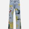 Concert Outfit Plum Embroidery Jeans