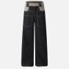 Concert Outfit Plush Patchwork Jeans