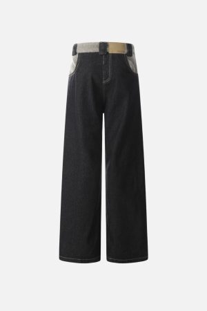 Concert Outfit Plush Patchwork Jeans