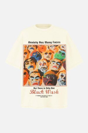 Concert Outfit Protrait Graffiti Crew Neck T-Shirt
