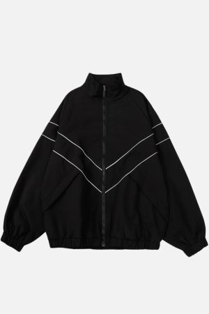 Concert Outfit Reflective Striped Jacket
