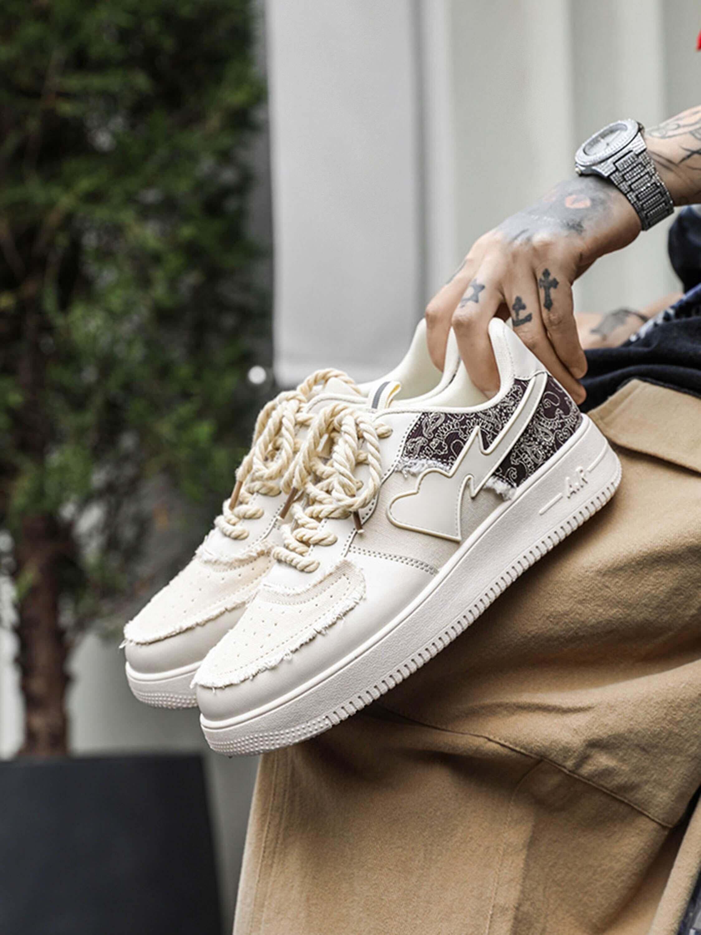Concert Outfit Retro High Street Men's Low Top Skate Casual Shoes