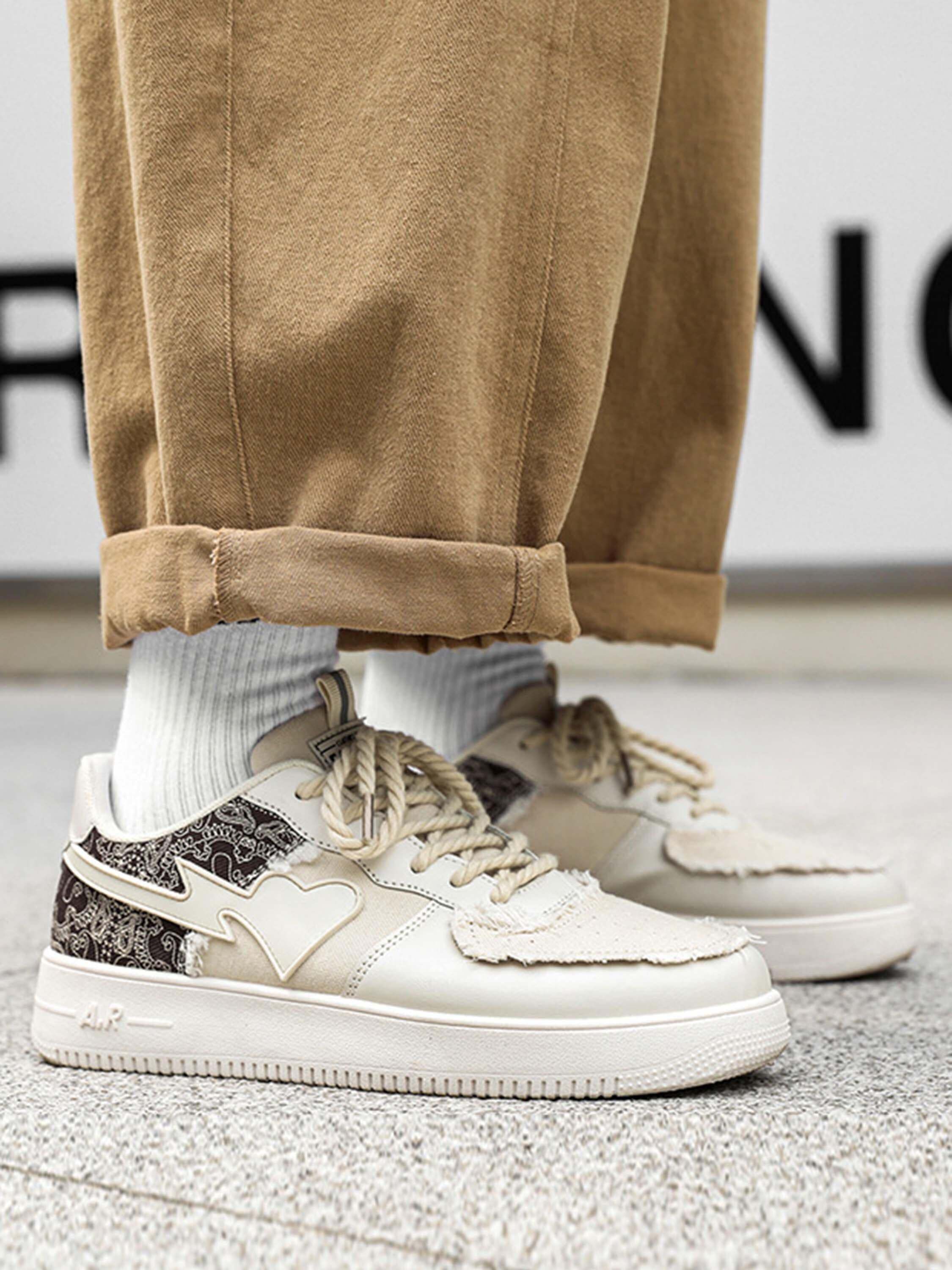 Concert Outfit Retro High Street Men's Low Top Skate Casual Shoes