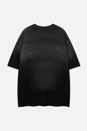 Concert Outfit Retro High Street Spider Pattern Foam T-Shirt