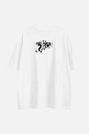 Concert Outfit Retro Letter Print Rivet T-Shirt
