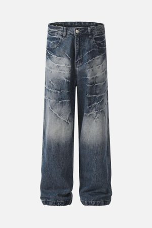 Concert Outfit Retro Neutral Washed Straight Jeans