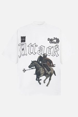 Concert Outfit Retro Oil Painting Print T-Shirt