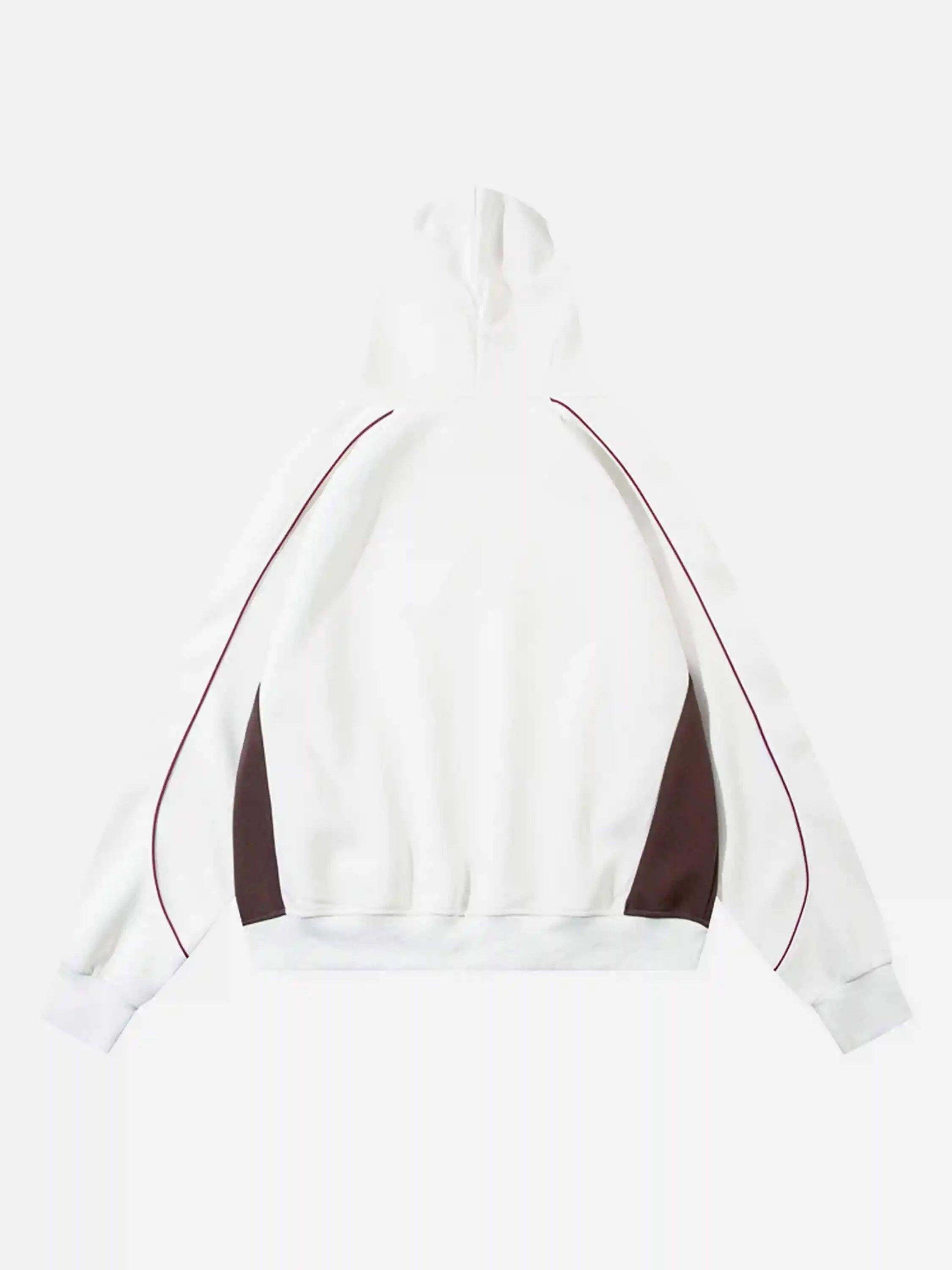 Concert Outfit Retro Patchwork Hip-Hop Hoodie