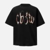 Concert Outfit Retro Plaid Letter Embroidered T-Shirt