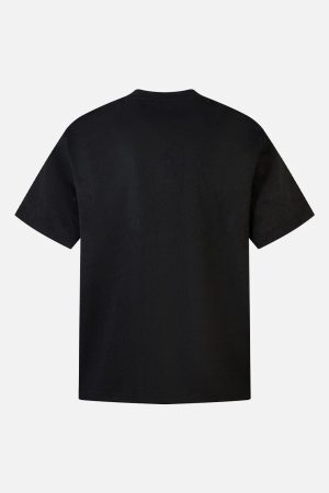 Concert Outfit Retro Quarter Zip Up Suede Embroidered T-Shirt