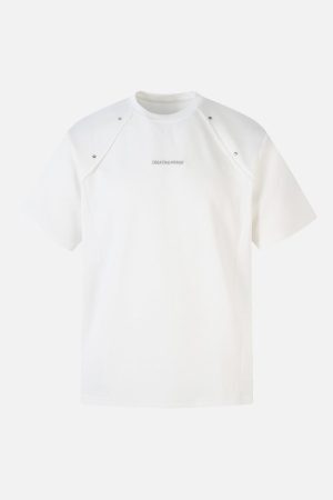 Concert Outfit Retro Rivet Letter Embroidered T-Shirt