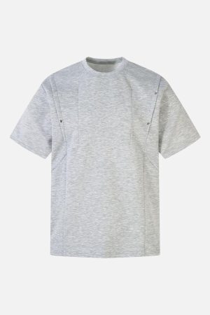 Concert Outfit Retro Rivet Pleated Functional T-Shirt