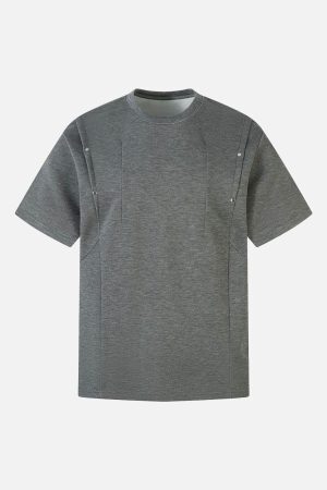 Concert Outfit Retro Rivet Pleated Functional T-Shirt