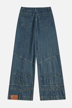 Concert Outfit Reverse Patchwork Jeans