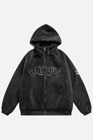 Concert Outfit Reversible Sherpa hoodie
