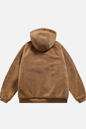 Concert Outfit Reversible Sherpa hoodie