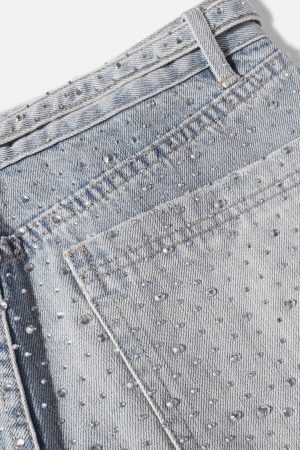 Concert Outfit Rhinestone Application Jeans