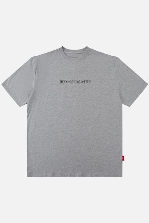 Concert Outfit Ring Shaped Gothic Letter Print Tee