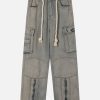 Concert Outfit Rope Decoration Straight Jeans