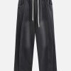 Concert Outfit Segmentation Patchwork Washed Sweatpants