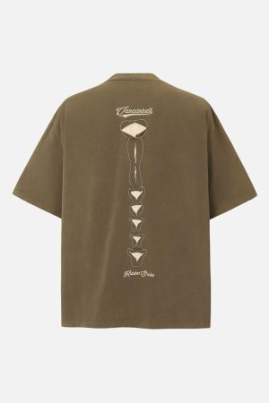 Concert Outfit Skeleton Design Print Oversized T-Shirt