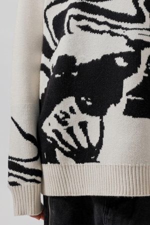 Concert Outfit Skeleton Portrait Sweater