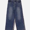 Concert Outfit Slub Cotton Patchwork Frayed Jeans