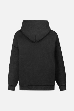 Concert Outfit Smudge-Dyed Letter Print Hoodie
