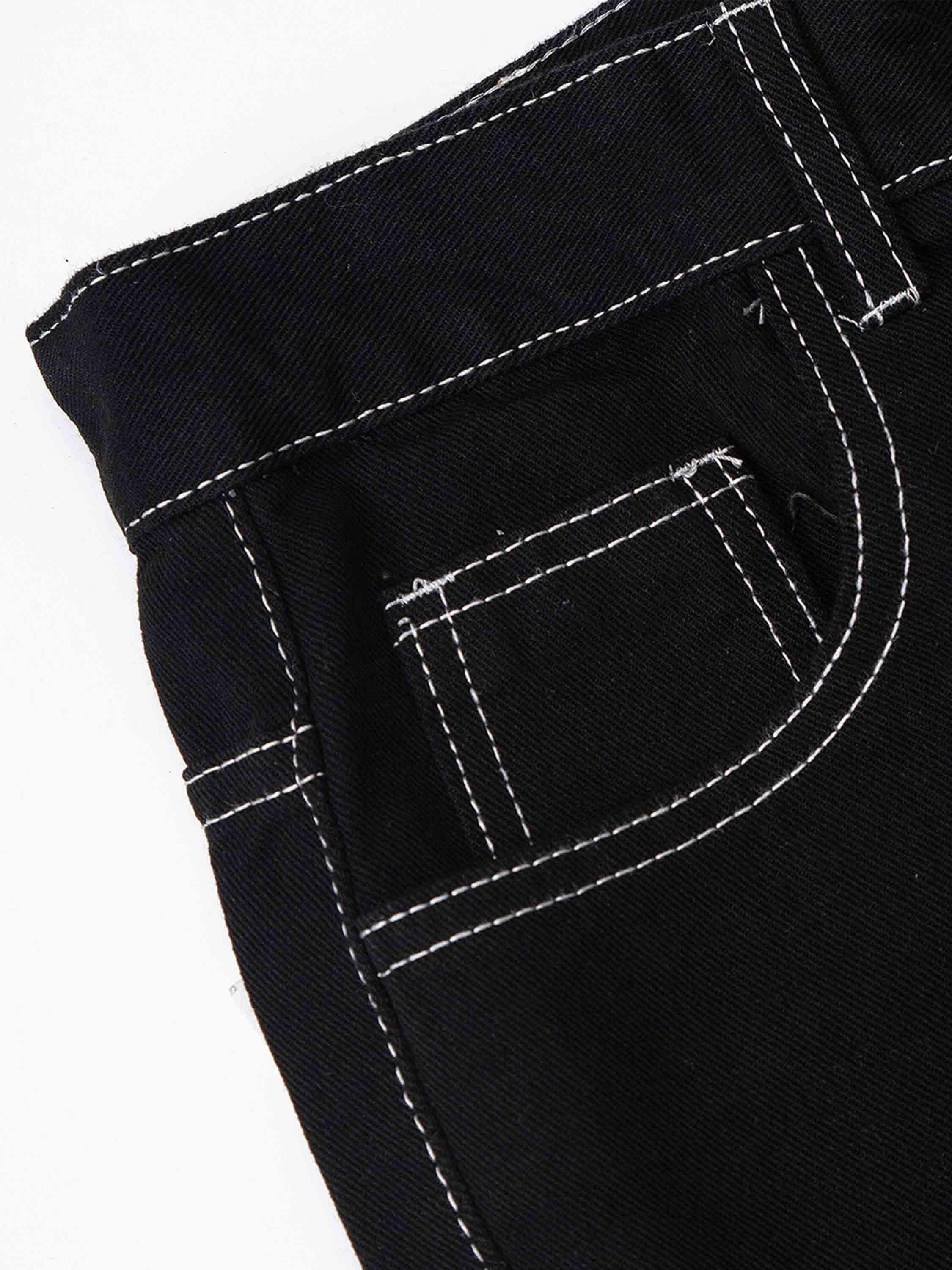 Concert Outfit Solid Color Casual Jeans