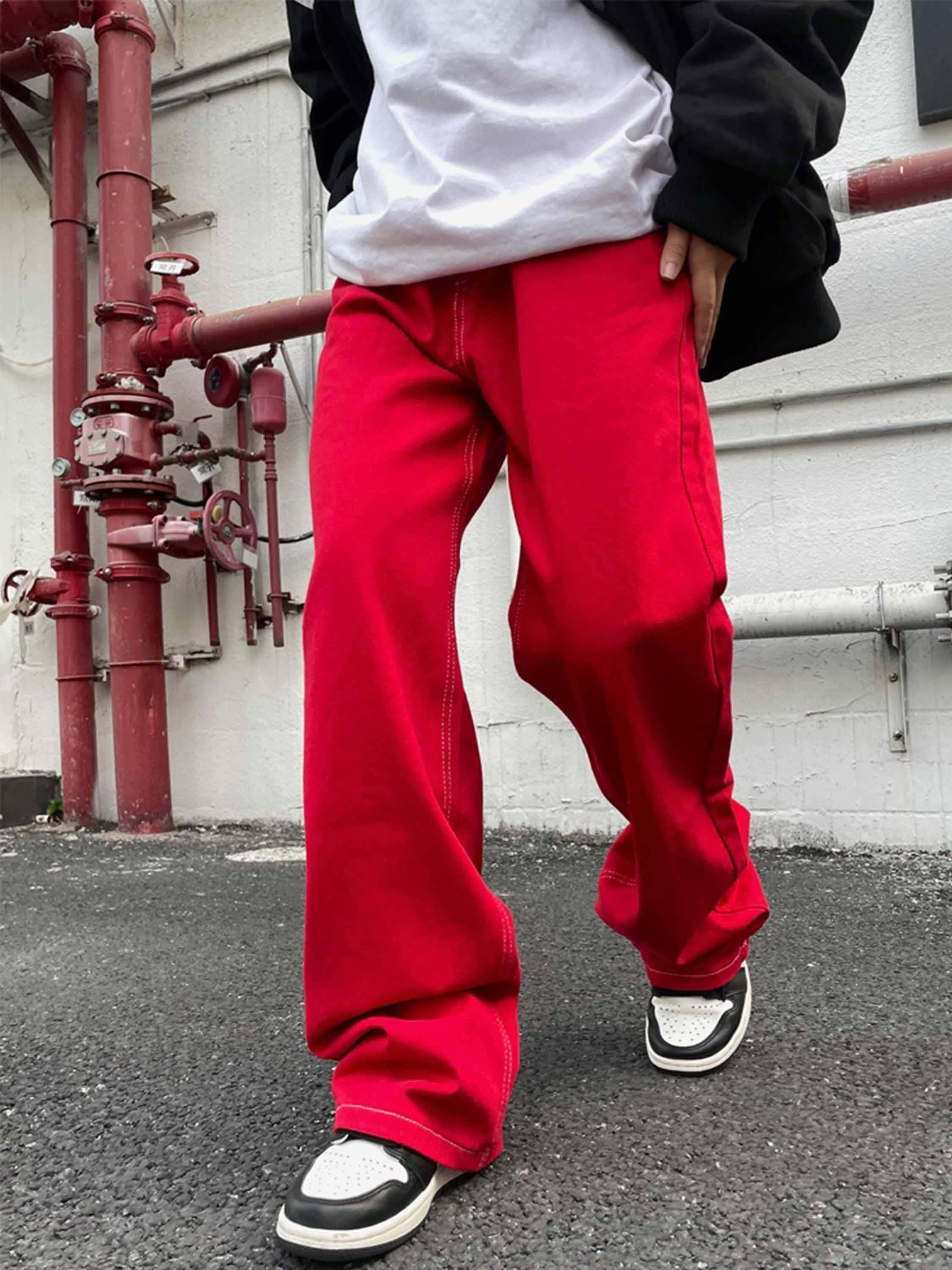 Concert Outfit Solid Color Casual Jeans