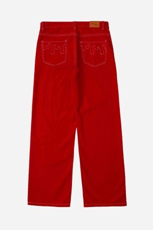 Concert Outfit Solid Color Casual Jeans