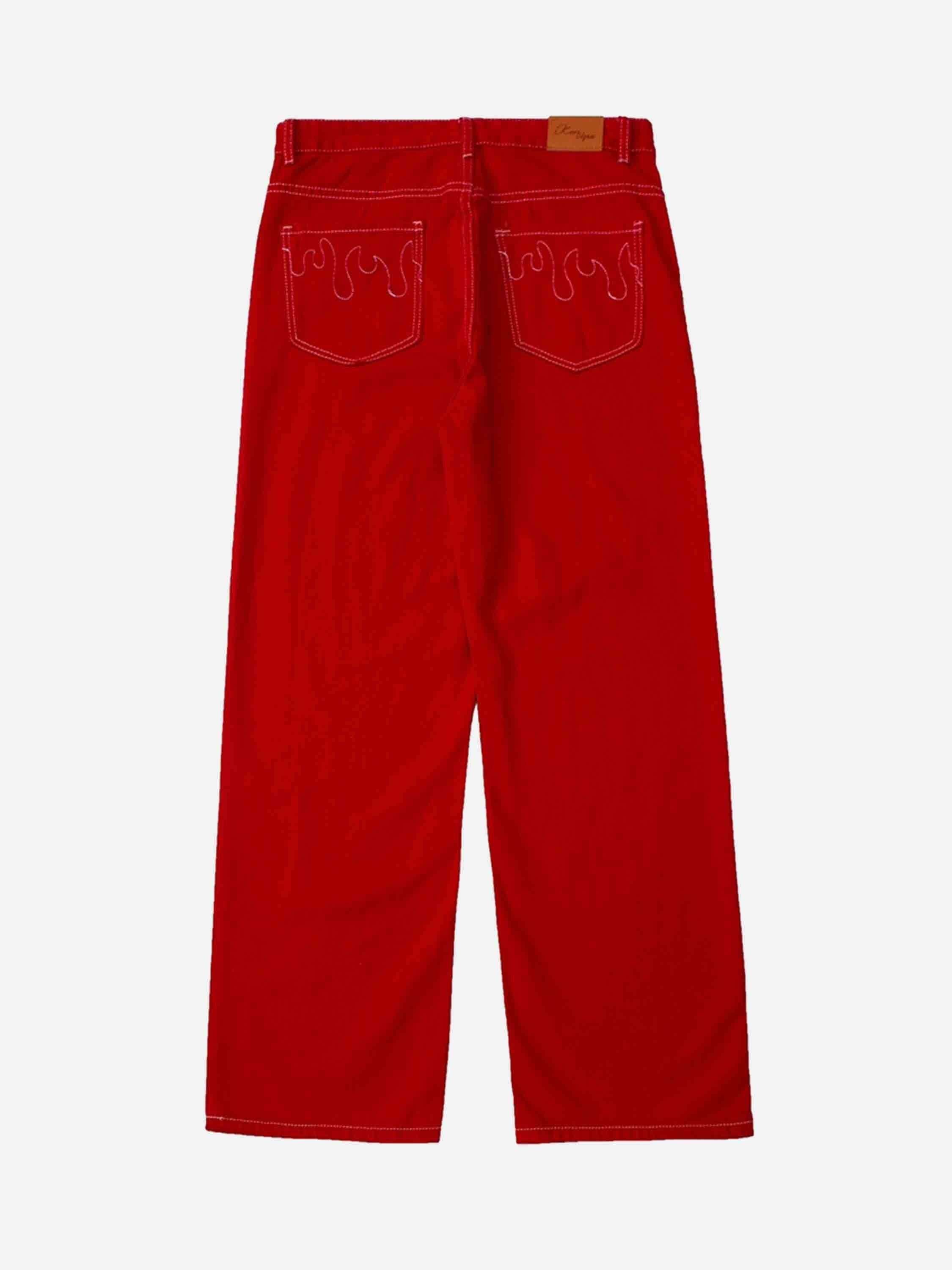 Concert Outfit Solid Color Casual Jeans