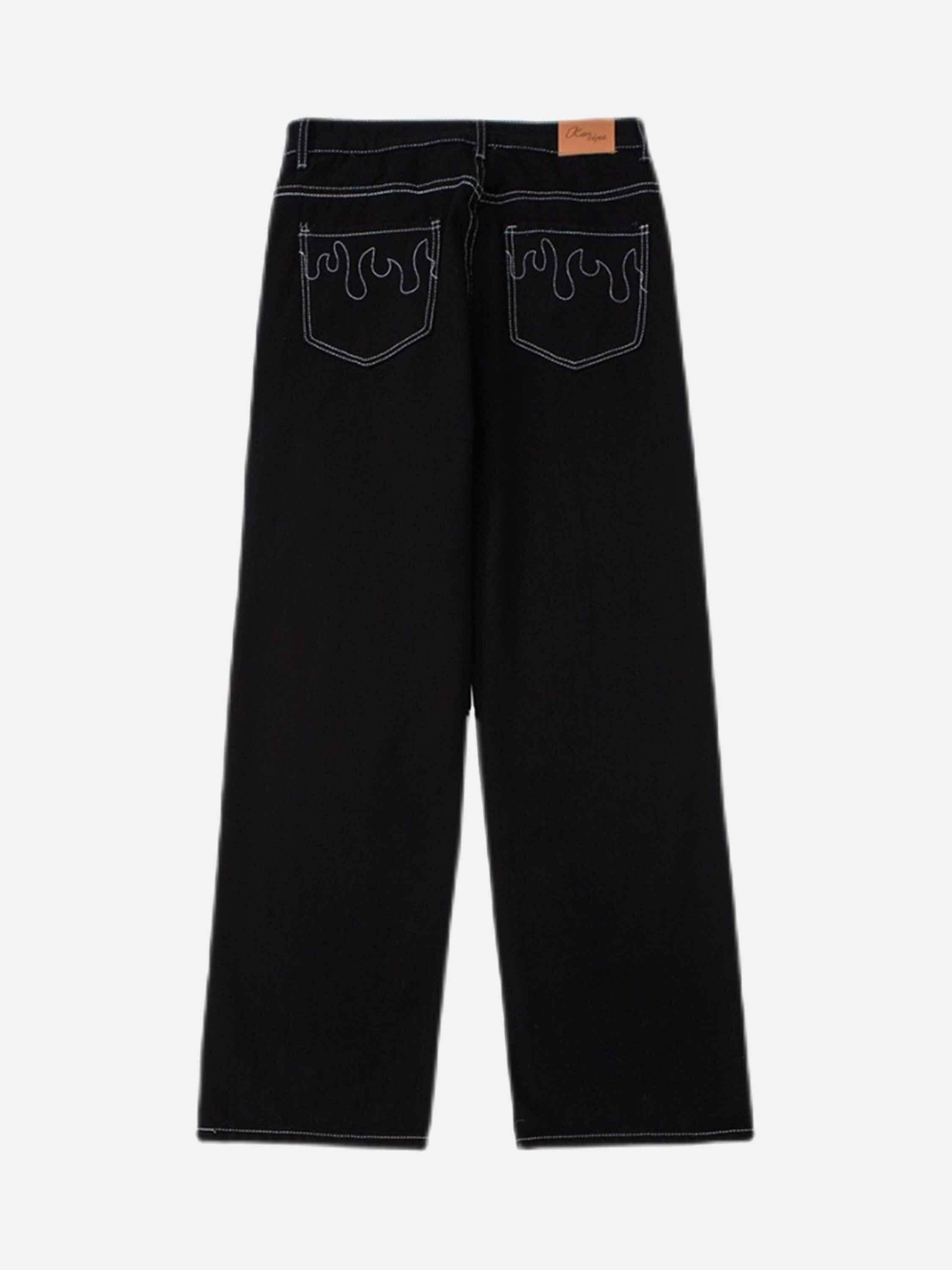 Concert Outfit Solid Color Casual Jeans