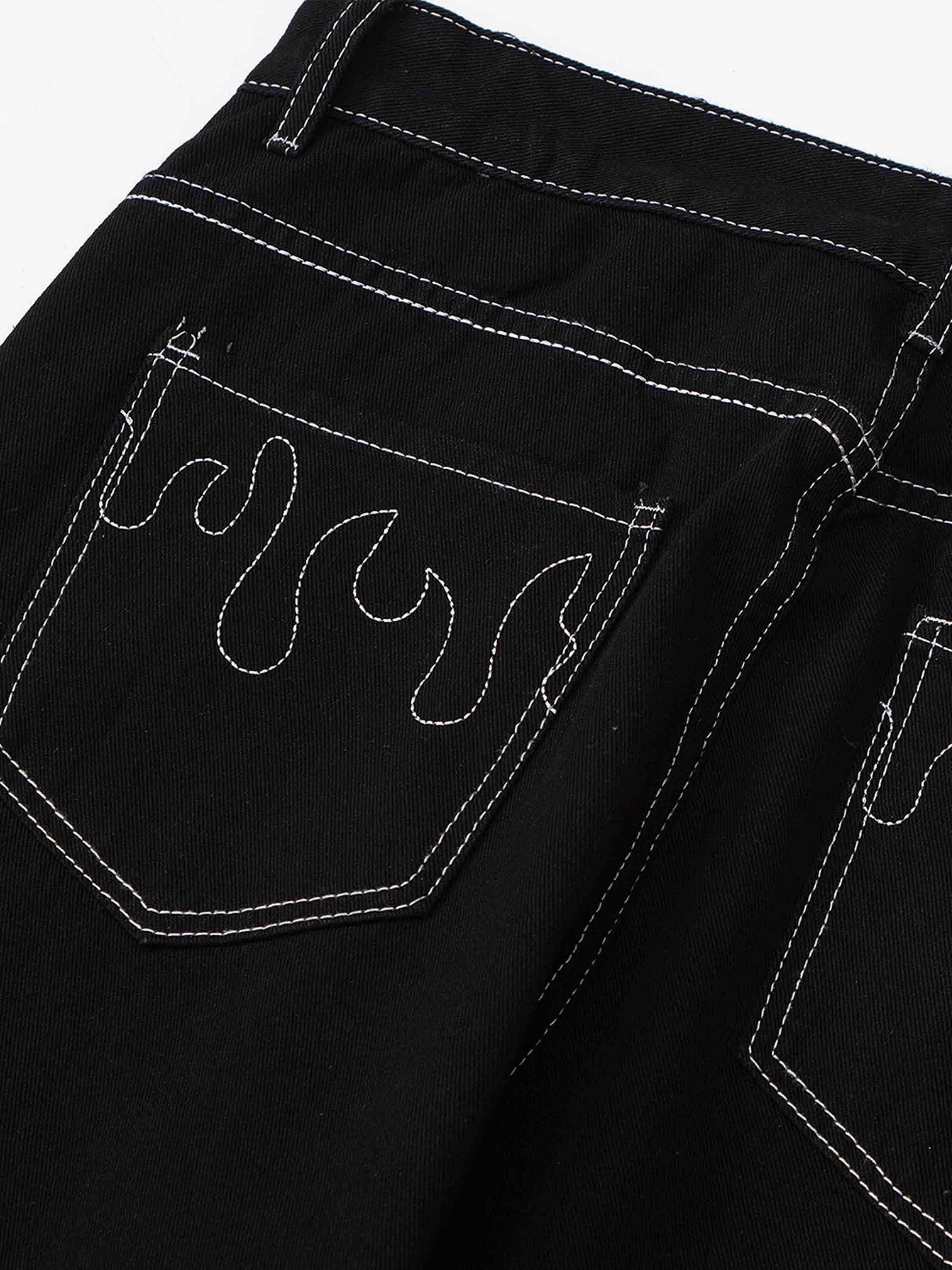 Concert Outfit Solid Color Casual Jeans