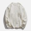Concert Outfit Solid Color Woven Sweater