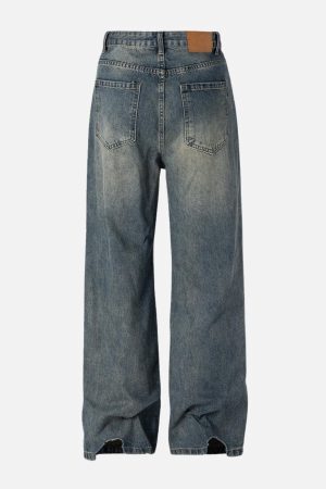 Concert Outfit Solid Vintage Loose Jeans