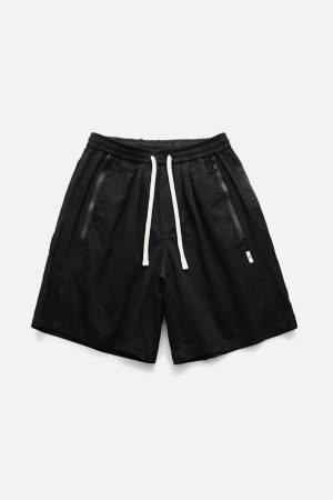 Concert Outfit Solid Zip Up Pocket Shorts