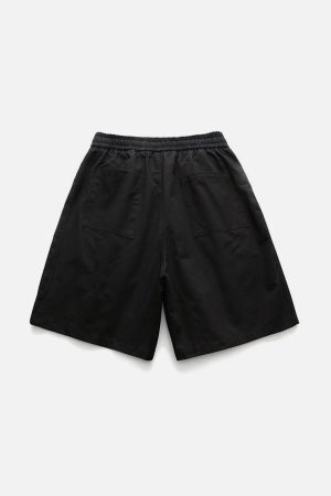 Concert Outfit Solid Zip Up Pocket Shorts