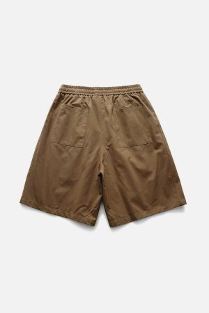 Concert Outfit Solid Zip Up Pocket Shorts