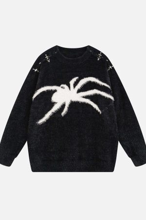 Concert Outfit Spider Warm Loose Sweater