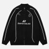 Concert Outfit Stand Collar Racing Zip-Up Cardigan