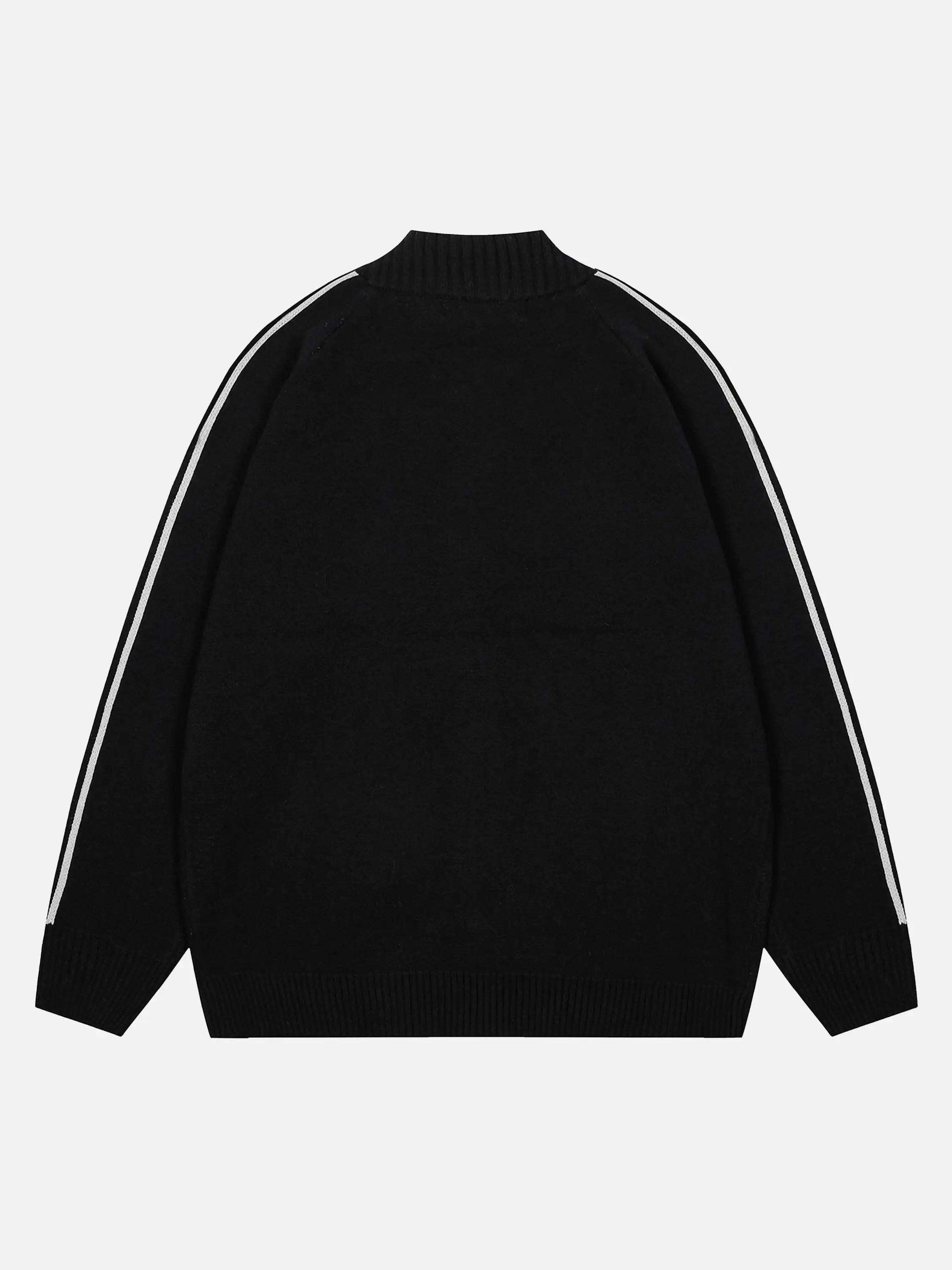 Concert Outfit Stand Collar Racing Zip-Up Cardigan