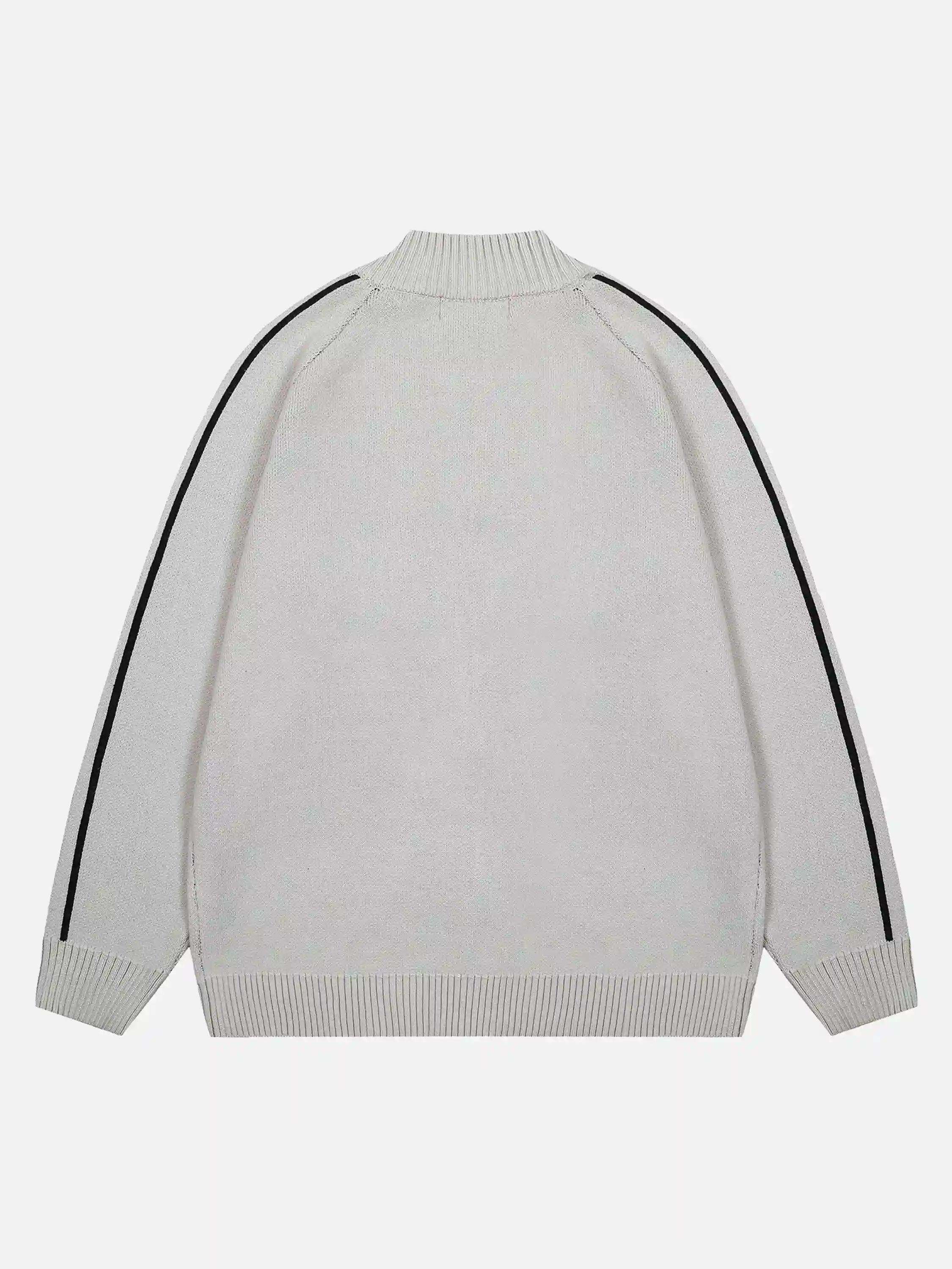 Concert Outfit Stand Collar Racing Zip-Up Cardigan