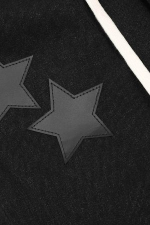 Concert Outfit Star Embroidered Elastic Waist Jeans