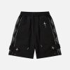 Concert Outfit Star Zip Up Shorts