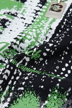 Concert Outfit Street Graphic Spray Print Necklace T-Shirt