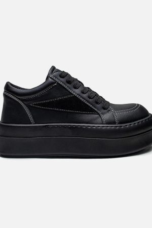 Concert Outfit Street PU Leather Sneakers