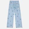 Concert Outfit Street Retro Star Vertical Stripes Trousers