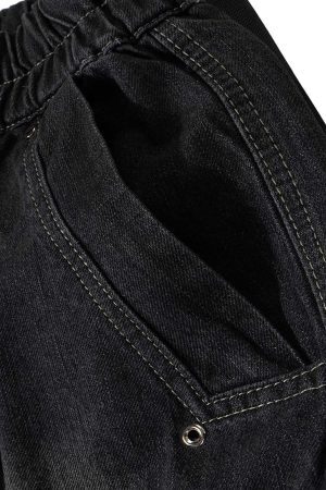 Concert Outfit Street RO Washed Denim Cargo Jort